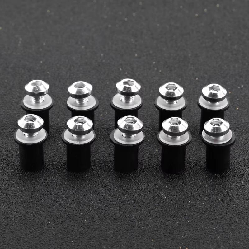 Tuercas de Fijación M5 Tornillos de Montaje para Parabrisas para Honda XL 650 600 700 1000 125V Transalp Varadero XRV 750 Aleación de Aluminio