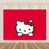 Adorable Hello Kitty Pink Graffiti Streets Printed Tapestry Bedroom Decoration  Celebration Background Design Holiday Party