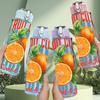 1PC Fruit Club Orange Citrus Pattern 750ml Color Plastic Sports Water Bottle Leakproof Flip Straw Lid Suitable for Sports Office Home Use