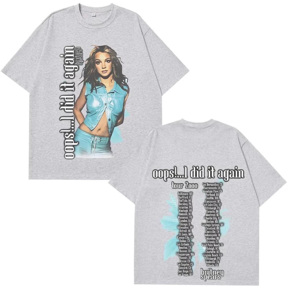 Britney Spears Oops I Did It Again 2026 Tour TShirt Mens Fashion Hip Hop 2026 Spring Summer Couple Casual Wear Tshirts