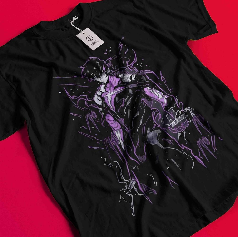 

Solo Leveling T-Shirt Sung Jinwoo Shirt Cha Haein Tshirt Antares Tee Anime Gift BB386 S