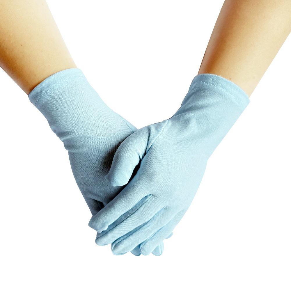 Damen Satin Elastische Handschuhe - Seide Kurz Atmungsaktiv für Tanz & Zeremonie