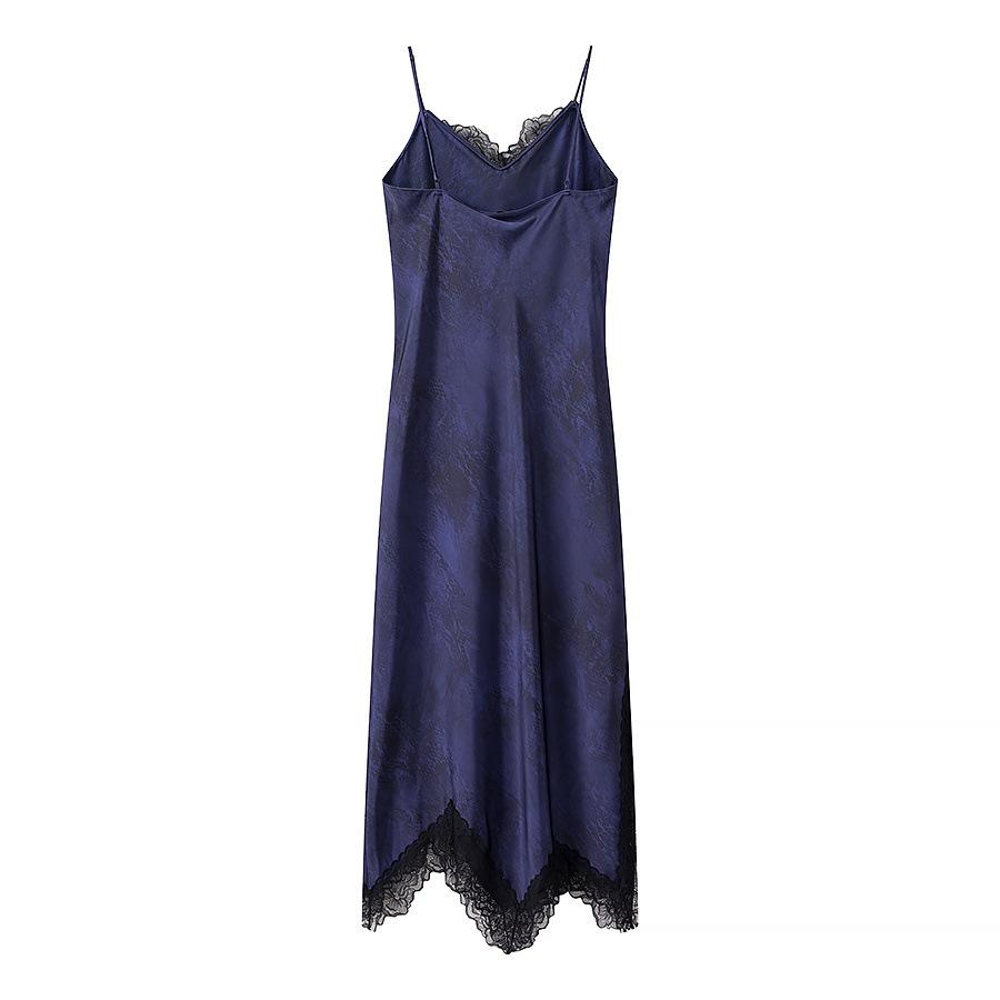 Spring 2025 Women's Fashion Lace Patchwork Slip Dress
