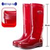 Men's Tan Quick-Dry High-Top Rain Boots - Waterproof, Non-Slip, No-Mesh Rubber Shoes