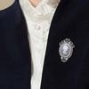 Classical Cameo Portrait Brooch Retro Filigree Design With Sturdy Alloy Women's Clothing Accessory For Gift Giving