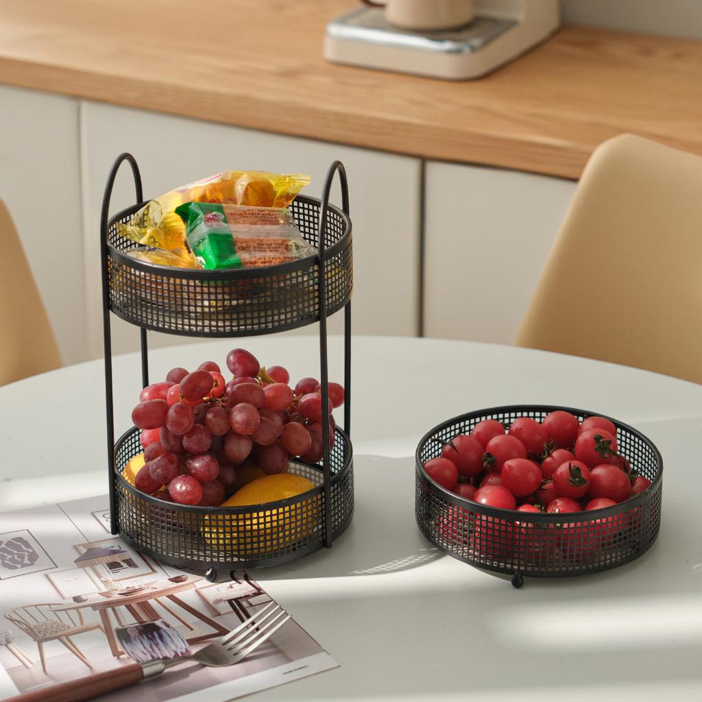 Fruit Basket Multi-Layer Fruit Plate Rack Living Room Coffee Table Household Snack Rack Nordic Candy Storage Rack