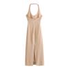 2025 Spring Women's European & American Style French Fashion Versatile Halter Neck Slim Dress
