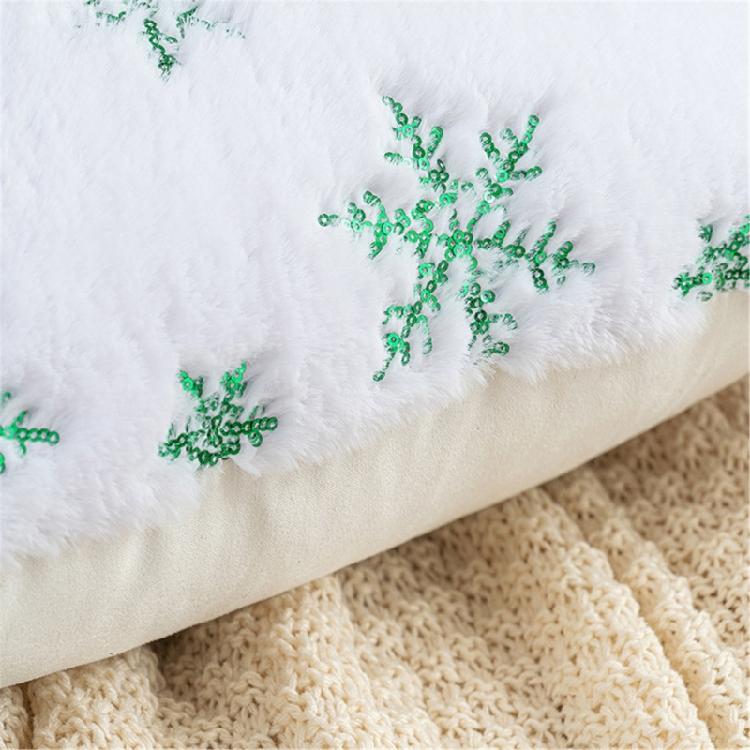 Plush Snowflake Pillowcase Christmas Decoration Cushion Cover Pillow Covers Home