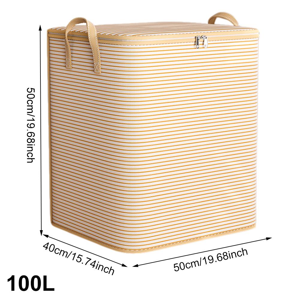 Clothes Quilt Storage Bag Household Large Capacity Foldable Storage Box Wardrobe Non-woven Clothing Moving Luggage Bag with Zip