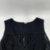 Deuxieme Classe 25-040-500-4010 25-year-old black triacetate chiffon V-neck dress dress F blackUsed