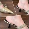 Pointed Toe High Heels Slippers Women Mules Shoes Summer Sandals Woman Flip Flops 2025 Elegant Dress Slides Party Pumps Mujer