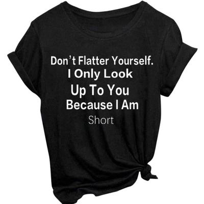 Women Fashion Casual O-Neck Letter Print Short Sleeve T-Shirt Top Blouses Women S Tops Short Sleeve