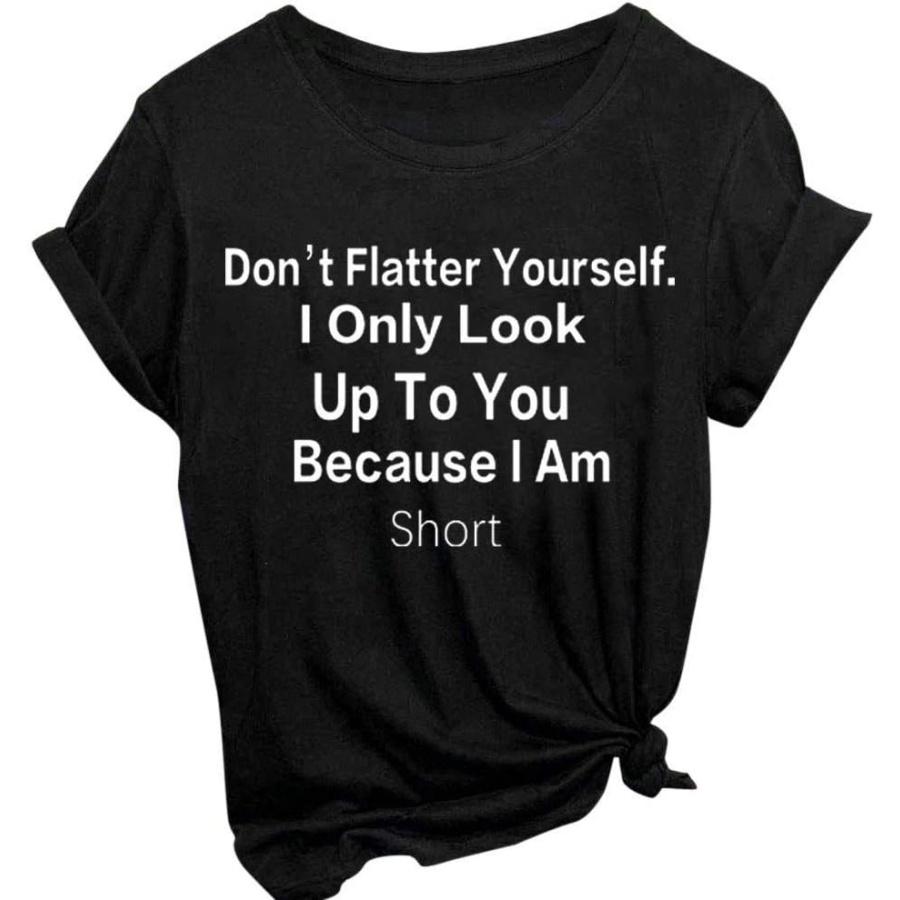 Women Fashion Casual O-Neck Letter Print Short Sleeve T-Shirt Top Blouses Women S Tops Short Sleeve S