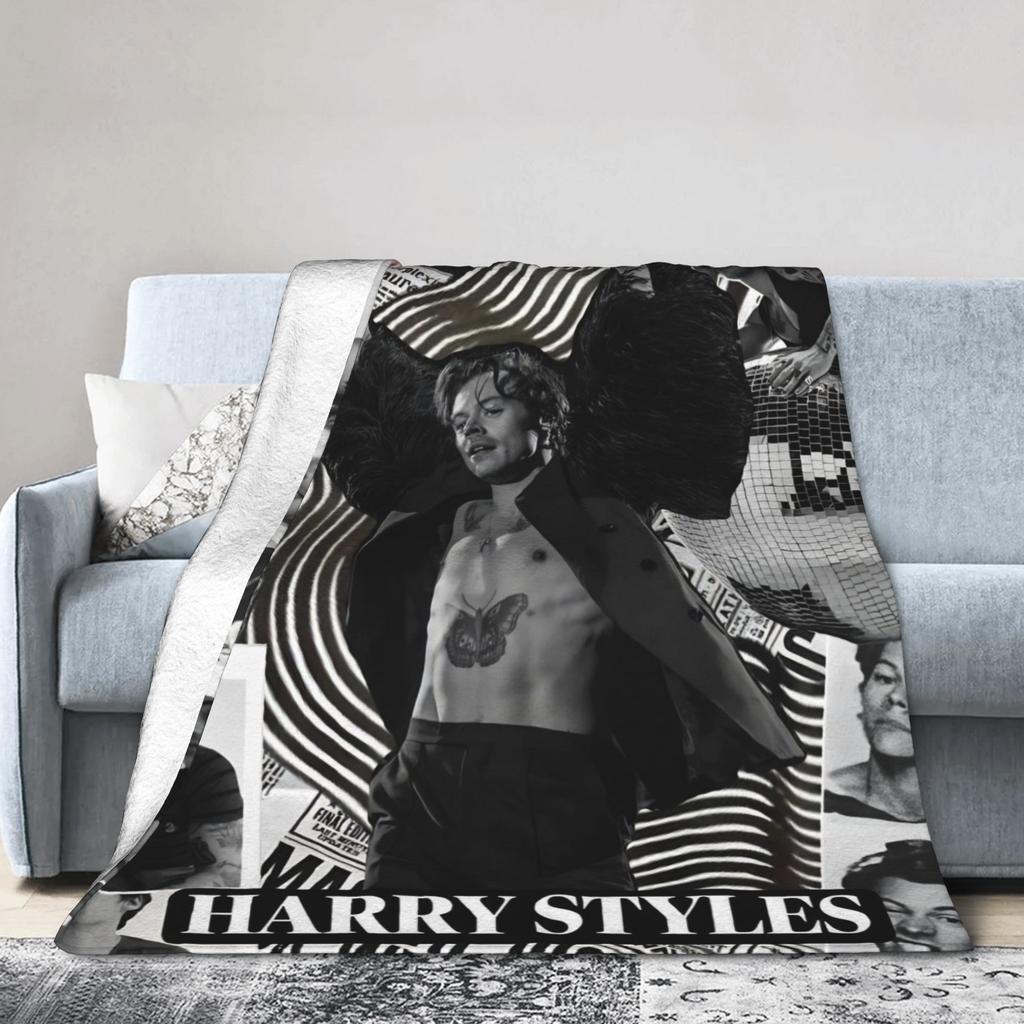 Super Soft Harryed Stylesed Kiss All the Time Throw Blanket Premium Fleece Flannel Blanket Fuzzy Plush Blankets All Season Use