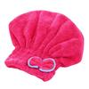 Coral Fleece Absorbent Quick-Dry Hair Towel Cap with Bow