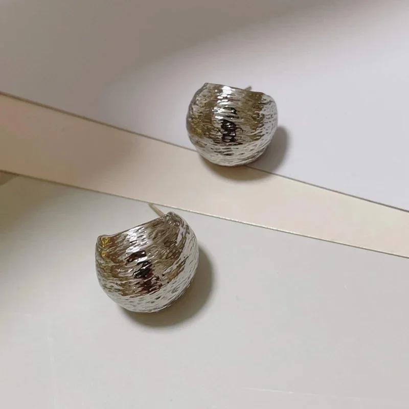 Golden Big hoop Earrings Korean Geometry Metal Earrings For women Female Retro Drop Earrings Trend Fashion Jewelry