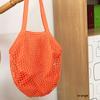 Cotton Grocery Bags Portable Reusable Fruit Vegetable Net Bag Mesh Rope Breathable Short Handle Tote Fruit Vegetable Storage
