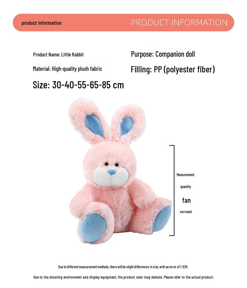 Adorable Pudding Rabbit Plush Toy - White Rabbit Comfort Doll & Sleep Companion Gift for Girls