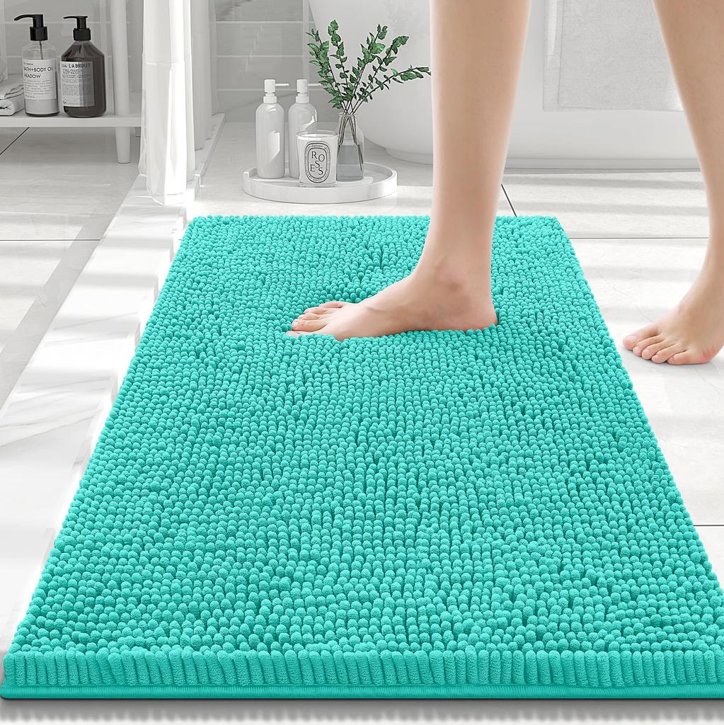 Olanly Chenille Badematte Mode Rutschfest Weich Flauschig Badematten Für Badezimmer Super Saugfähige Fußmatten Waschbare Badematte