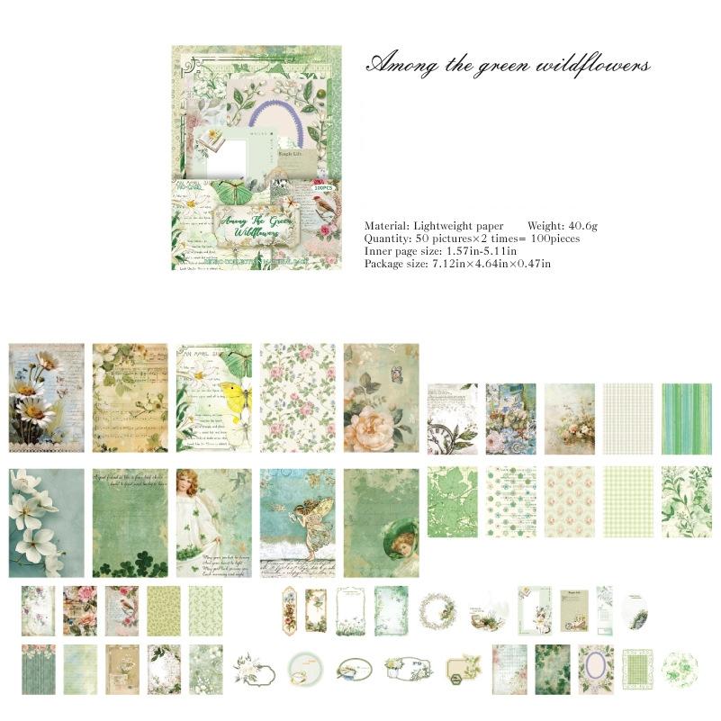 Garden Post Office Collection Paper Material DIY Handbook Collage Journal Notebook Scrapbook Envelope