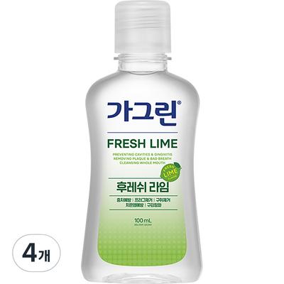 Gagreen Fresh Lime Ústní voda, 100 ml, 4 kusy
