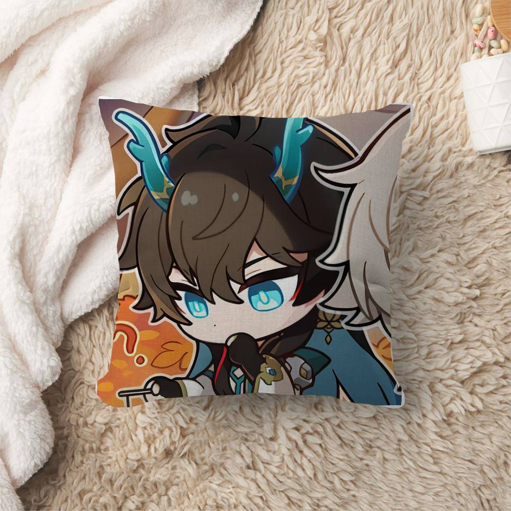 Anime Honkai Star Rail Dan Heng Cushion Cover Car Throw Pillow Case For Sofa Car Christmas Gift xcm xcm