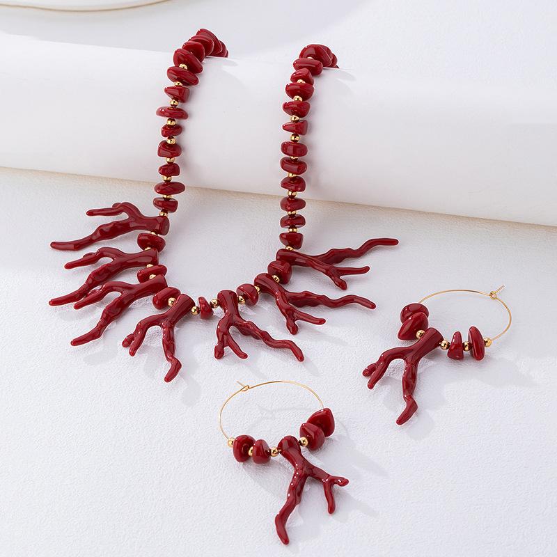 Mode Halskette Ohrringe Für Frauen Damen