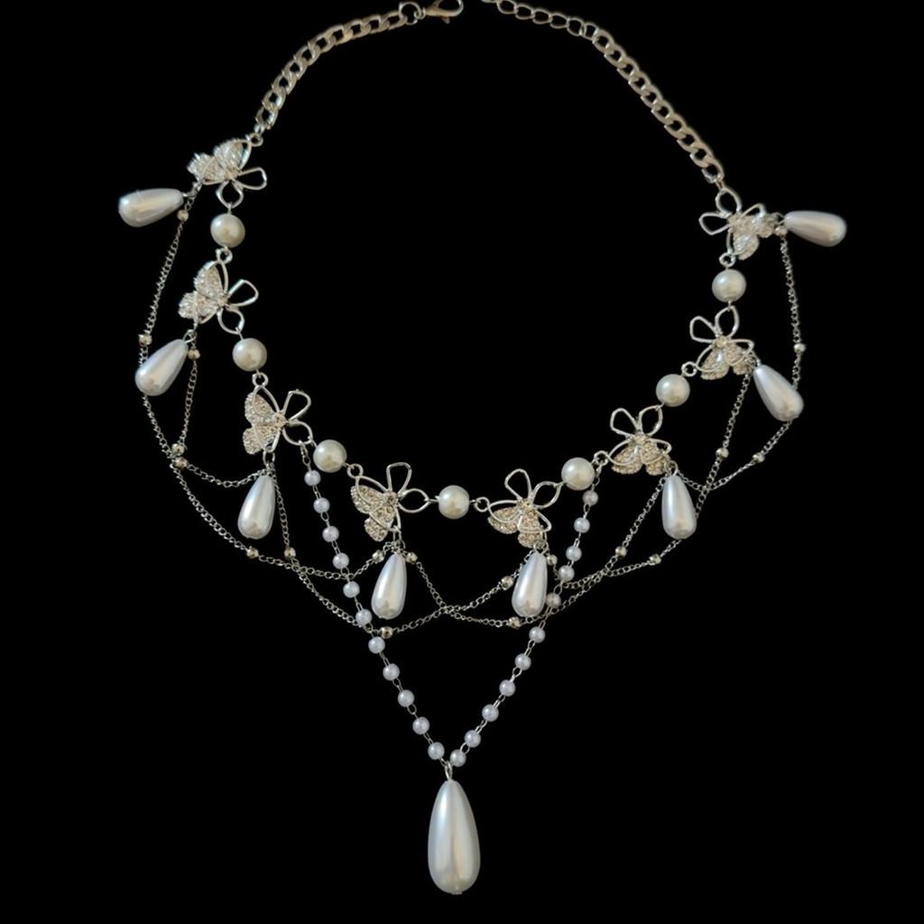 

Butterfly Pearl Necklace For Women With Alloy Pendant And Ochain Perfect For Summer 2025