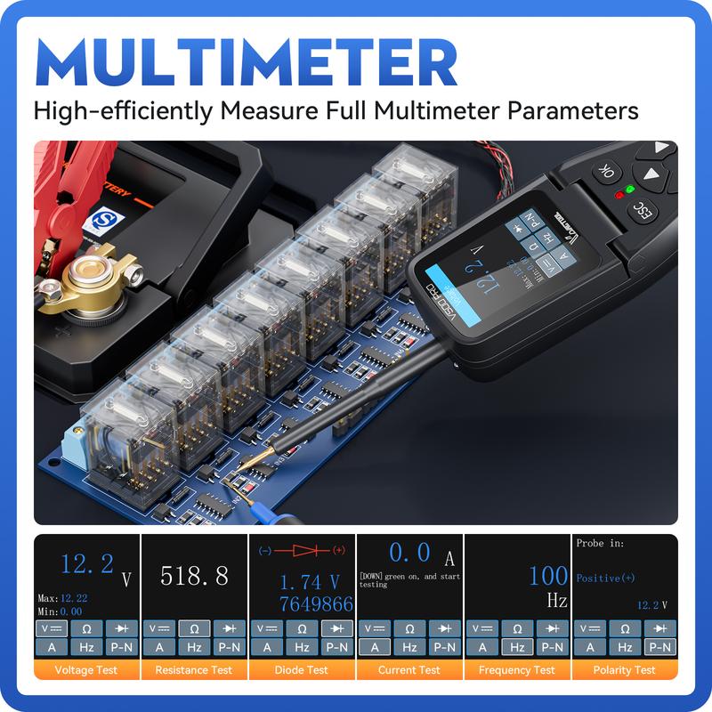 2026 VDIAGTOOL V500PRO 9V-30V Automotive Circuit Tester Car Power Circuit Probe Kit Multimeter Oscilloscope Relay Injector Test