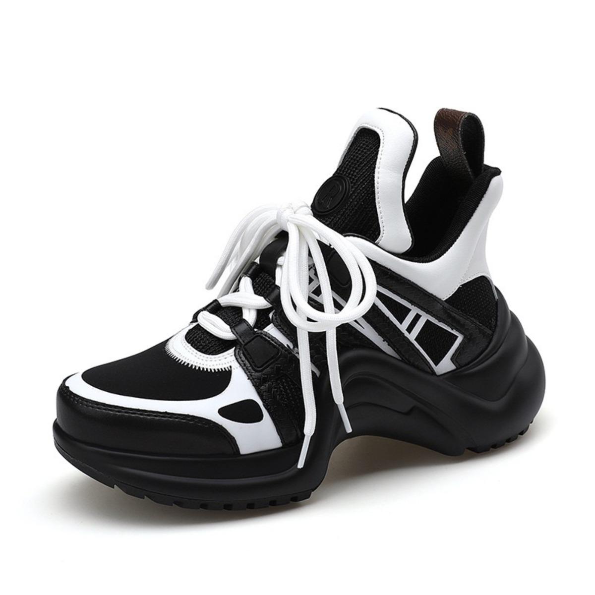 Женские громоздкие кроссовки Дизайнерские обувь для увеличения роста Платформа Кроссовки Повседневные Женские Для ходьбы Бега Спорта Беговые кроссовки 34