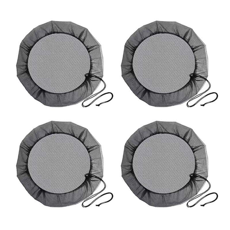 4 шт. Сетчатый чехол для дождесборника, Сетчатый чехол от дождя, Сетчатый чехол для ведра дождесборника для предотвращения попадания опавших листьев и мусора 60CM