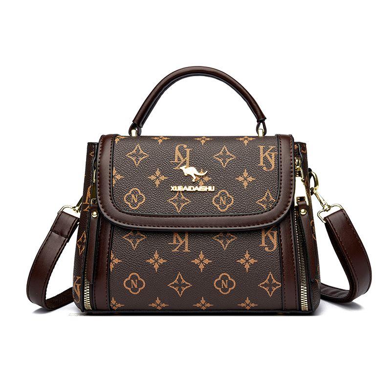 

Brand Fashion All-Match Women s Soft Leather One Shoulder Bag KJ Brown((Genuine goods leather authorization))