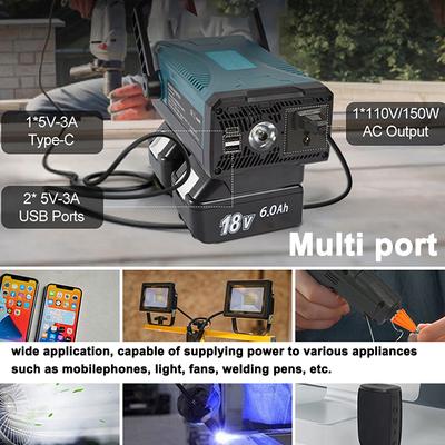 Invertor batérie Vonkajšie prenosné elektrické náradie Dobíjanie a invertorový vstup do jedného stroja