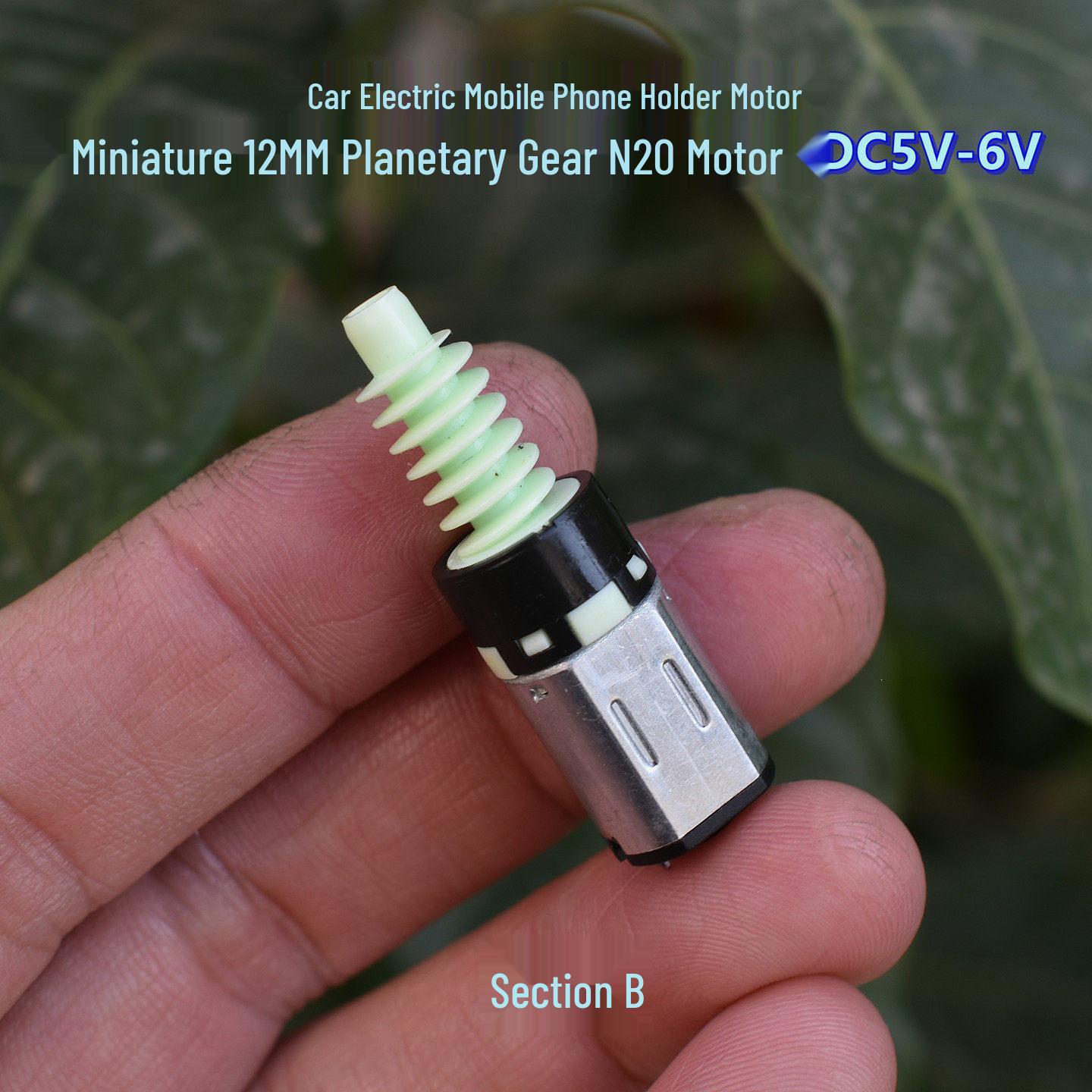 

12MM DC 5V-6V Miniature Planetary Gear Motor for Car Phone Holders (107-130 RPM) Unknown