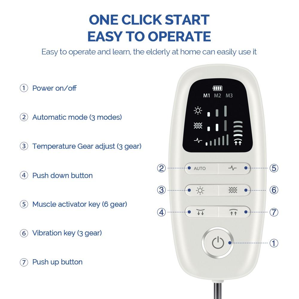 Lumbar Traction Massager Waist Protcetion Electric Waist Massage Relax Cushion Ergonomically Designed Waist Support Pad