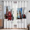 Modern Minimalist City Building 3D Printed Curtains Street View Night View Neon Hand-Painted Living Room Bedroom Custom Curtains