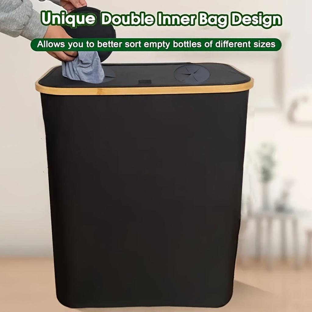 Large Recycling with Lid Opening Bottle Recycling Box Kitchen Storage