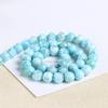 Jingde Jewelry Natural Larimar Round Beads - Semi-precious Sea Pattern Stones for DIY Jewelry Accessories.