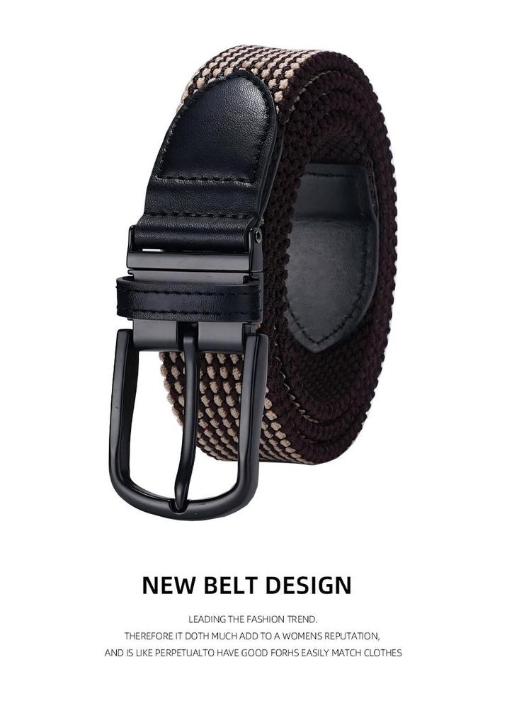 Men's Tactical Nylon Pin Buckle Belt - Woven Leather for Outdoor & Workwear