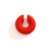 Colorful Ribbed Striped Non-Piercing Single Ear Clip Circle Stud for Women