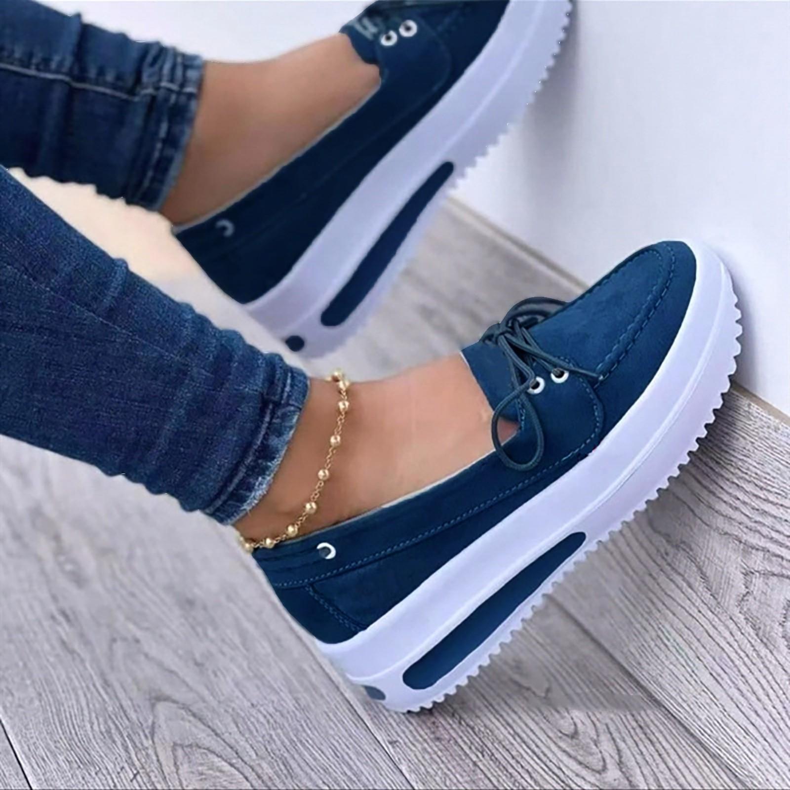 

Женская женская сетчатая обувь с полыми отверстиями, дышащая обувь на плоской подошве 38 синий