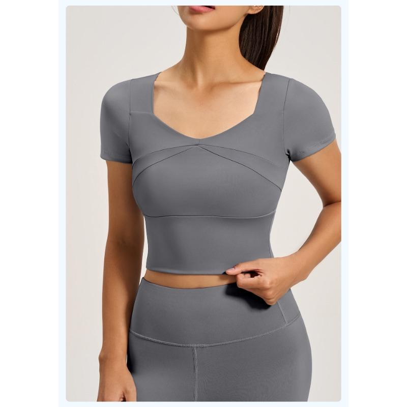 Women's Yoga Short Sleeve Sports Fitness Tops