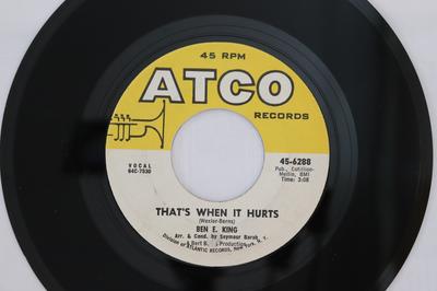 7inch Record BEN E. KING - That's When It Hurts 456288 ATCO Records 1964 US Soul/Funk Used