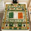 1Pc St.Patrick's Day Print Flannel Blanket, High quality Comfortable for All Seasons, Home Decor, Warmth and Comfort, Perfect for Christmas Gifts W69