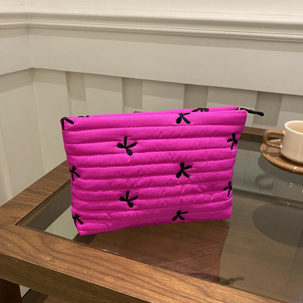 Modische Kosmetikaufbewahrungstasche Feminine Schleifendesigns Kosmetikorganizer Aufbewahrungstasche für alltägliche Essentials