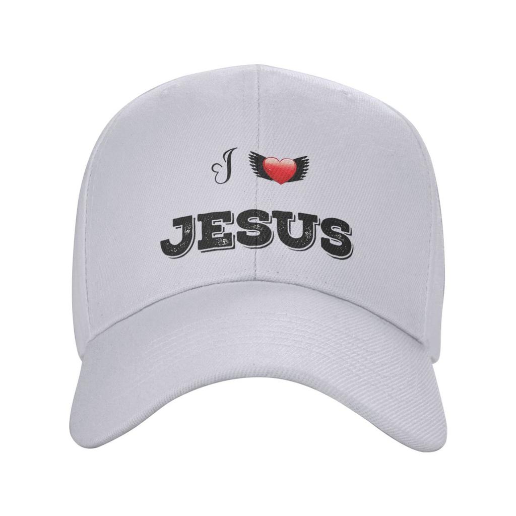 Ich liebe Jesus Gott Kreuz Aufdruck Kappe Mode Lässig Baseballkappen Verstellbarer Hut Hip Hop Sommer Unisex Baseballkappen