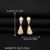 Irregular Teardrop Earrings Modern Design Oval Drop Earrings Lightweight Geometric Earrings  Girl