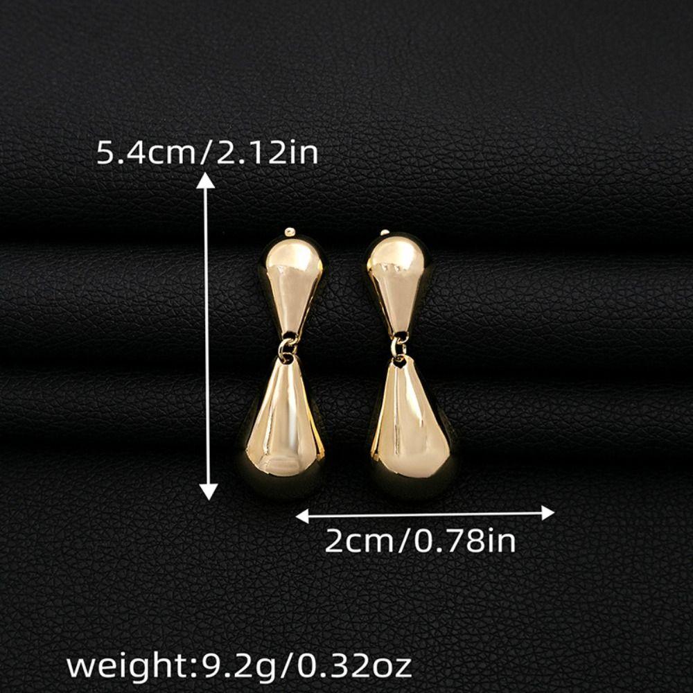 Irregular Teardrop Earrings Modern Design Oval Drop Earrings Lightweight Geometric Earrings  Girl