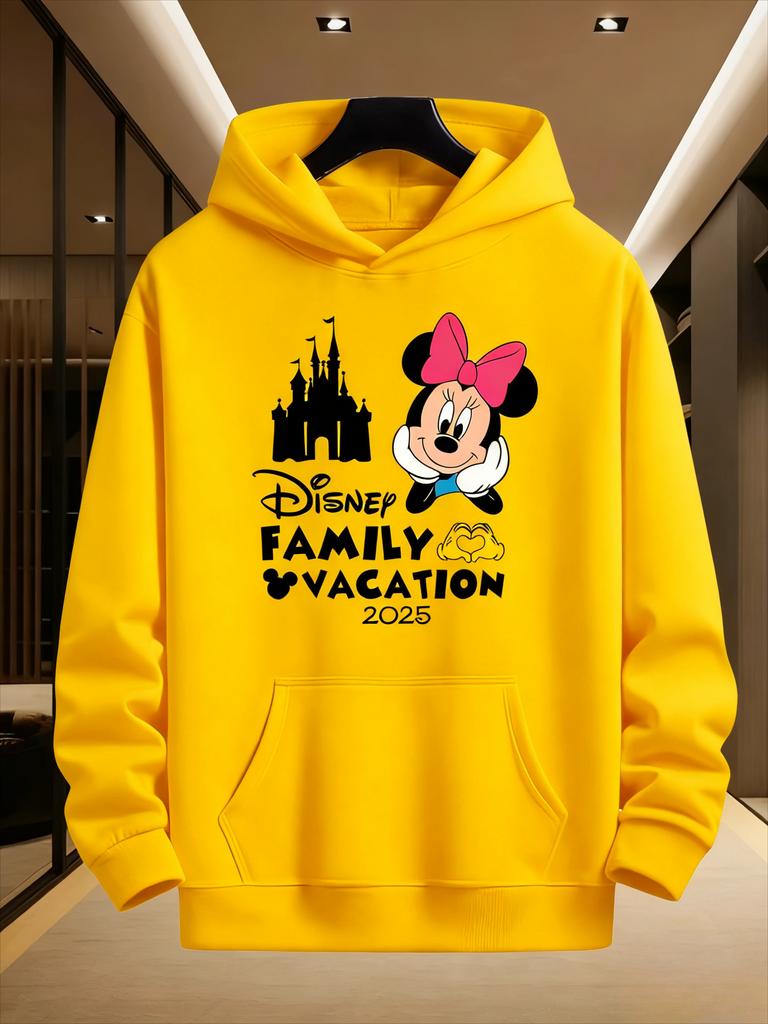 Disney Family Parent-child Outfits Mickey Mouse and Minnie Boys Girls Men Women Couples Autumn and Winter Multi-color Hoodies