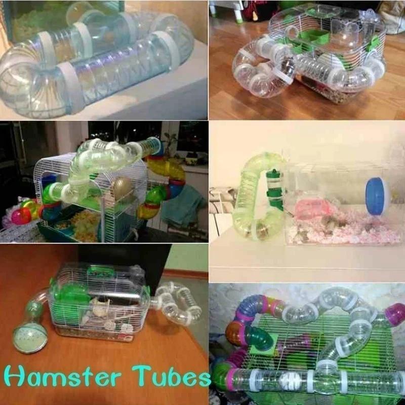 Hamster Tunnel Tube Set U-Shaped External Pipeline Small Pet Training Sports Tubes Hamster Chinchilla Cage Accessories